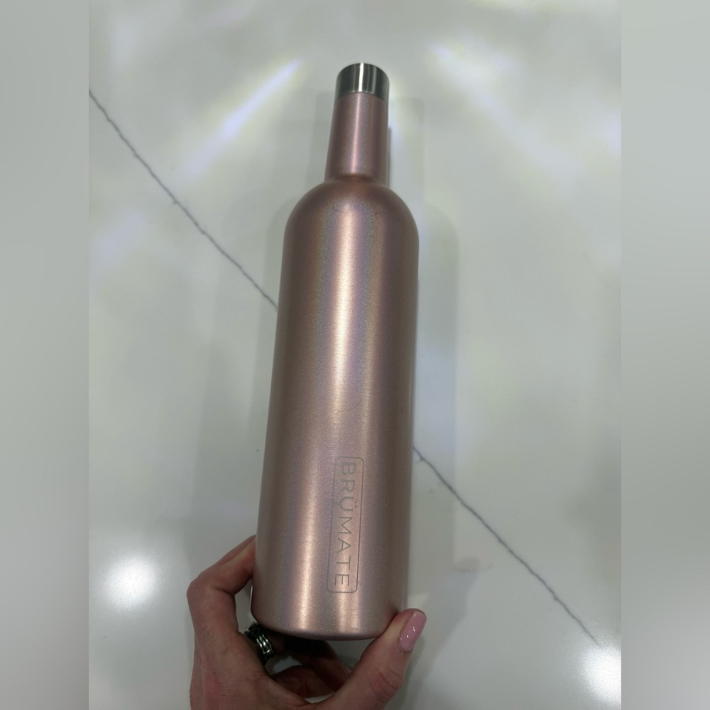 BrüMate Insulated Wine Bottle Tumbler – Rose Gold Stainless Steel